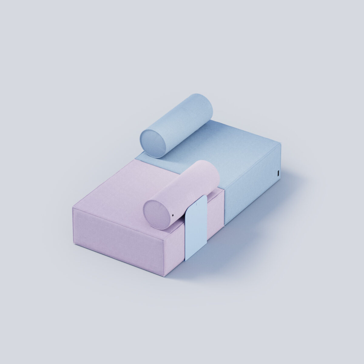 Sillones de exterior, sofá de exterior. Rosa, azul claro