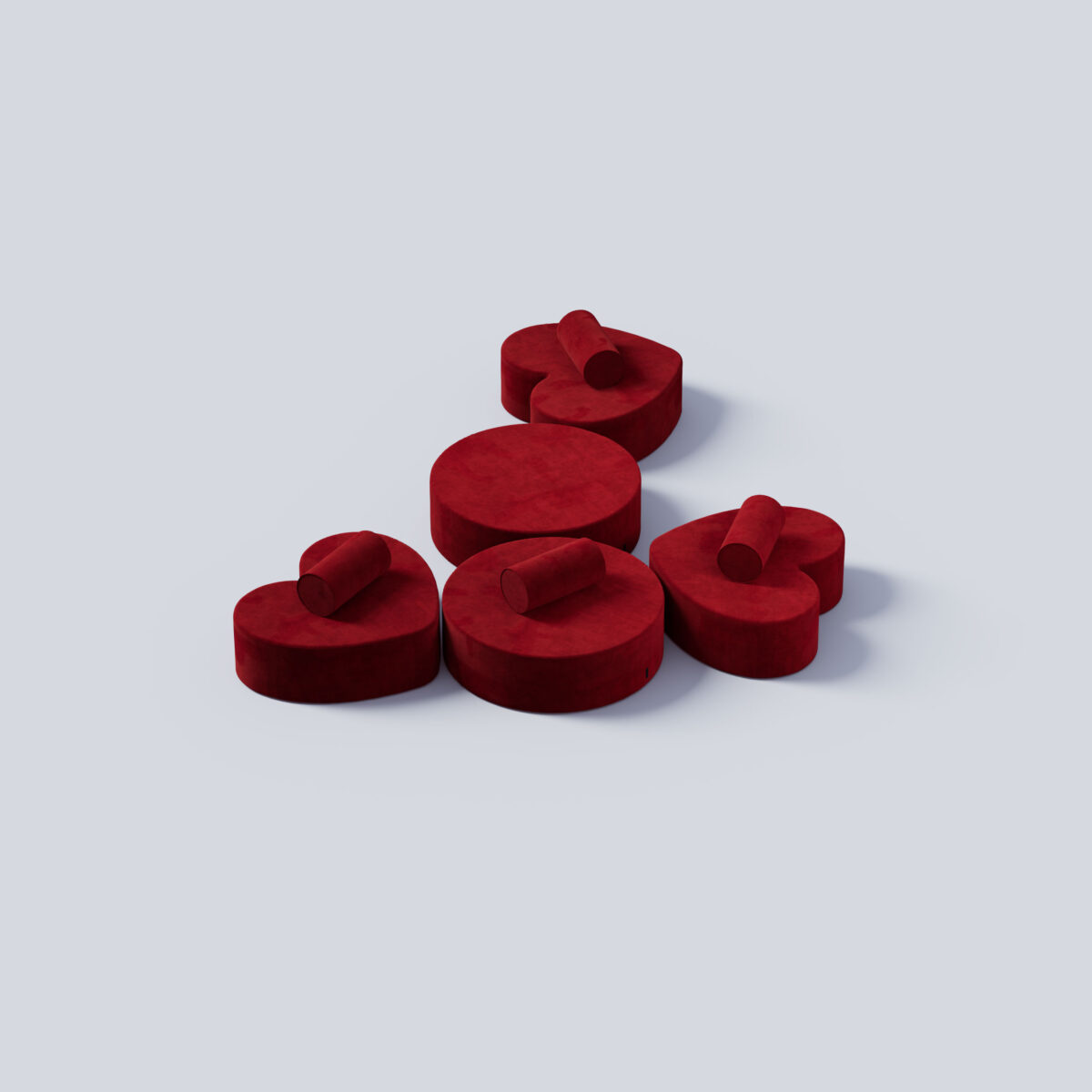 Divano di design Reef Beat a forma di cuore