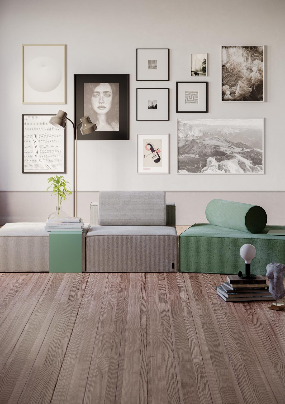 Divano modulare Reef Dynamic Island per casa e spazi indoor
