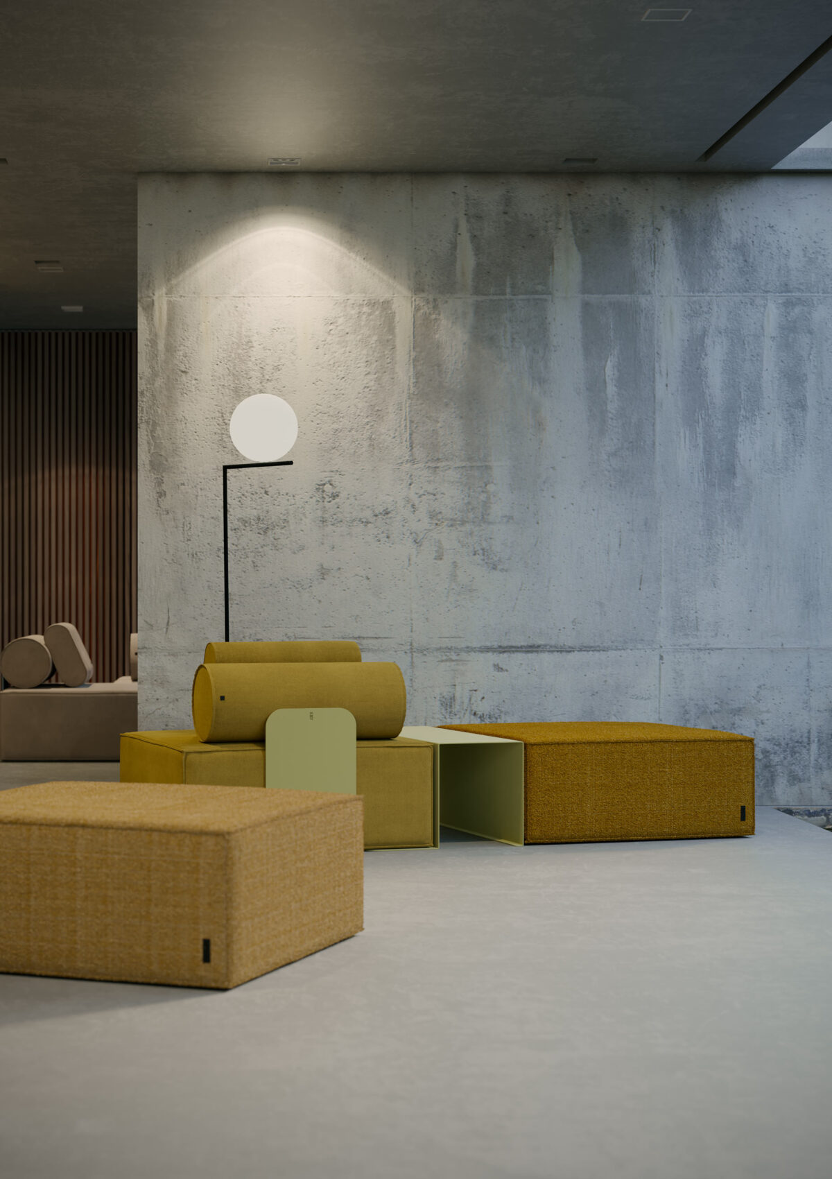 Poltrone modulari Reef Dynamic Island in composizione contemporanea